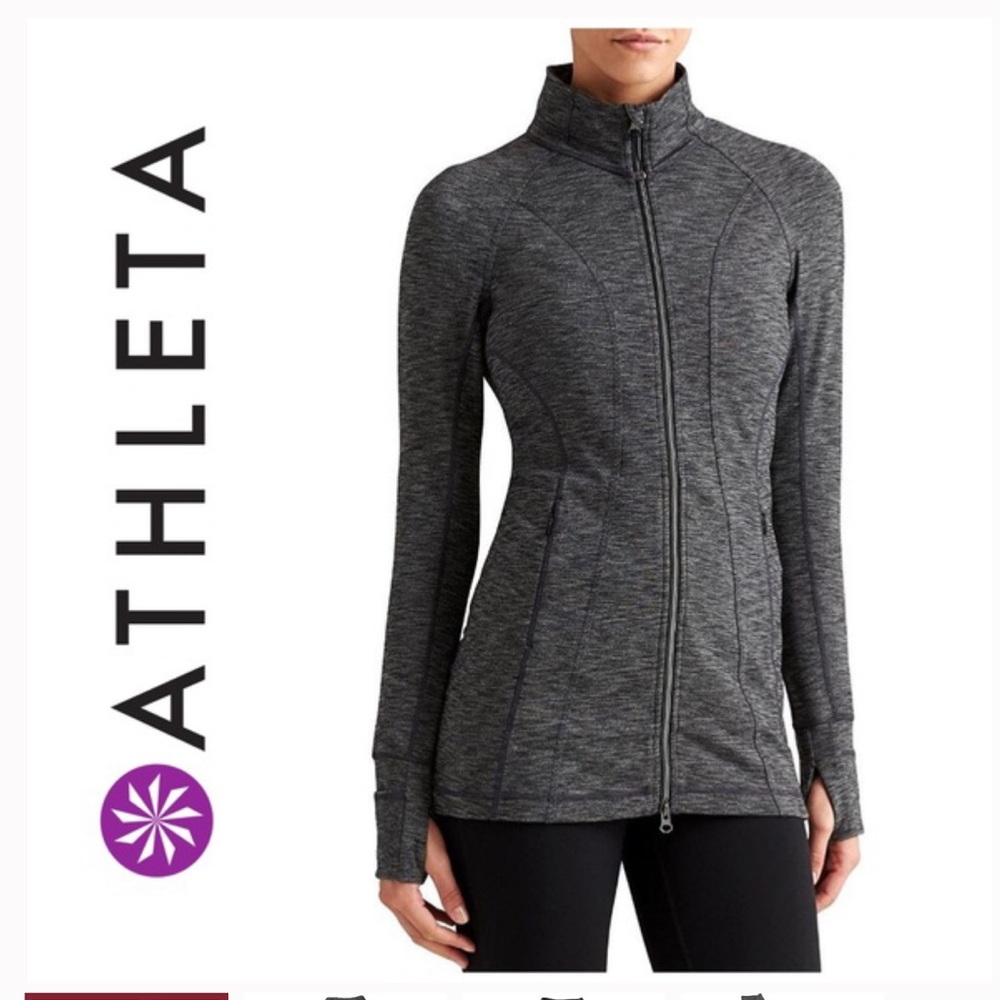 ATHLETA CYA HOpe Jacket LARGE Gray Full zip - Picture 1 of 7